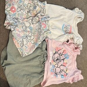 Disney Dumbo Baby Clothing Set - Pink, White, and Green